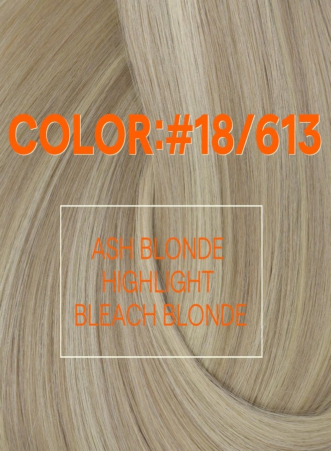 Full Shine Blonde Sew In Weft Hair Extensions Silky Straight Real Hair Wefts Human Hair 105 Grams Sew In Hair Extensions Ash Blonde Highlight Remy Bundles 24 Inch - Image 4